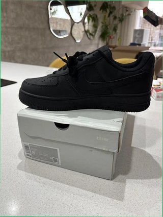 Nike Air Force 1 Totalmente Negras Talla 40 Piel