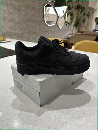 Nike Air Force 1 Totalmente Negras Talla 40 Piel