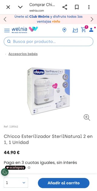 Sterilizzatore Chicco per neonati