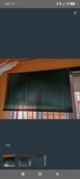 Persianas venecianas verdes de aluminio