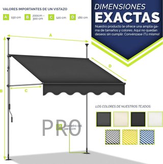 Toldo manual portátil de balcón - Tillvex