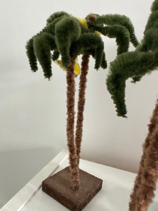 Palme Presepe Stoffa Legno