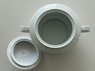 Sopera Santa Clara Porcelana Tapa Diseño Geométric