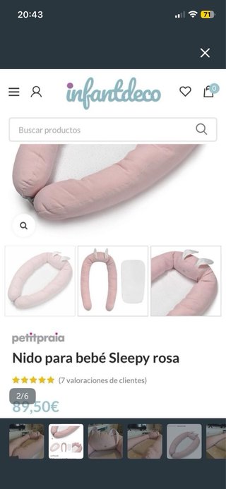 Nido para bebé Sleepy rosa