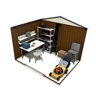 Caseta jardín metálica 4.72 m2 Cambridge marrón