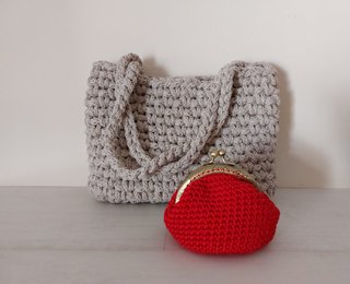 Bolso crochet baguette nuevo