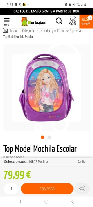 Mochila escolar Top Model