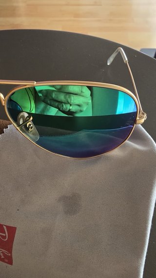 Gafas de sol Ray-Ban RB3025 Aviator Doradas Verdes