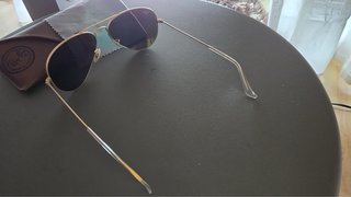Gafas de sol Ray-Ban RB3025 Aviator Doradas Verdes