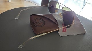 Gafas de sol Ray-Ban RB3025 Aviator Doradas Verdes