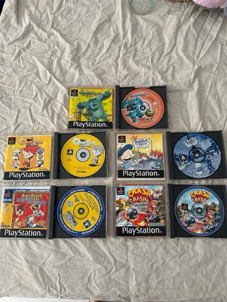 Lote 5 Juegos PS1: Crash, Bugs Bunny, One Piece, R