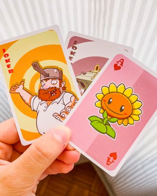 Carte da gioco Plants vs Zombies Poker Playing