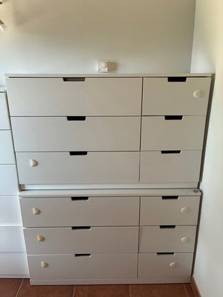 2 Cómodas Nordli Ikea Blancas
