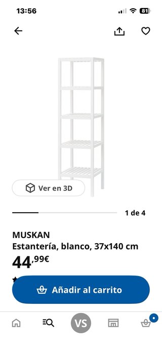 Estantería Ikea Muskan madera