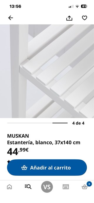 Estantería Ikea Muskan madera