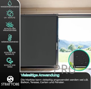 Toldo vertical extensible enrollable -