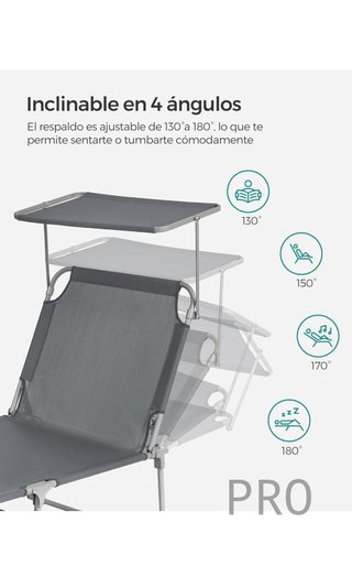 Tumbona, Tumbona Reclinable con Reposacabezas