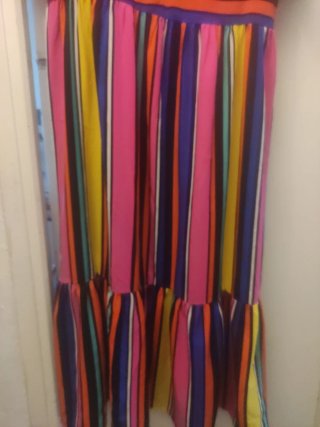 Vestido largo Shein rayas multicolor Talla L