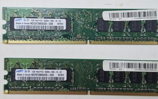 Ram Samsung 1 GB x2 DDR2 /  M378T2863DZS-CE6