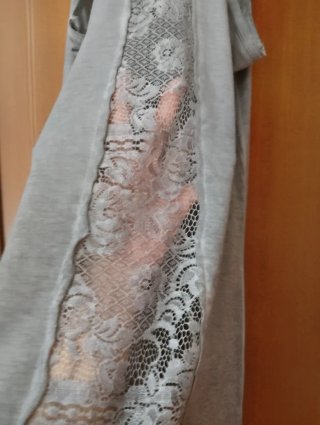Casacca Smanicata Grigia con Cintura