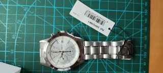 Seiko Cronógrafo Plata y Blanco