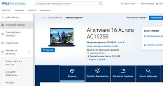 Alienware Aurora 16 Ultra 7 RTX 5060 PRECINTADO