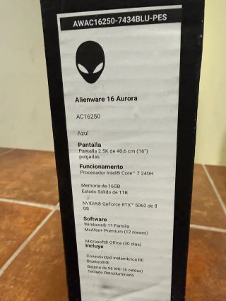 Alienware Aurora 16 Ultra 7 RTX 5060 PRECINTADO
