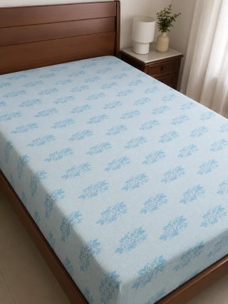 Funda de colchón 135cm azul