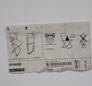 4 sillas plegables Gunde Ikea