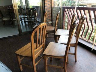 Mesa y 4 Sillas Madera Maciza
