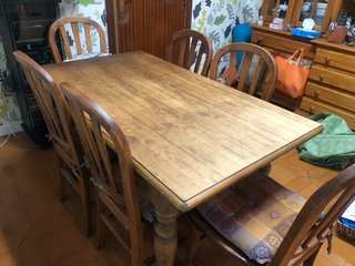 Mesa y 4 Sillas Madera Maciza
