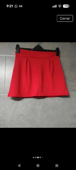 Falda/pantalón mujer rojo