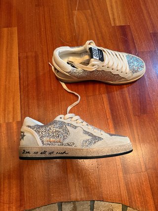 Golden Goose Ballstar Beige/Argento