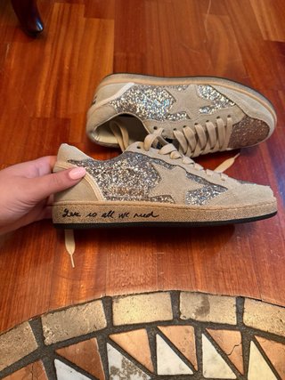 Golden Goose Ballstar Beige/Argento