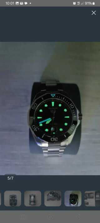 TAG Heuer Aquaracer Reloj Negro y Plateado