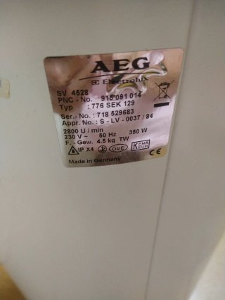 Secadora Centrifugadora AEG