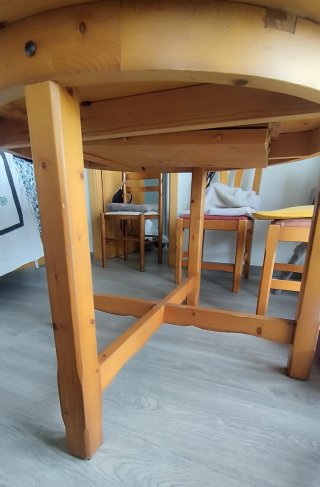 Mesa de comedor extensible madera pino
