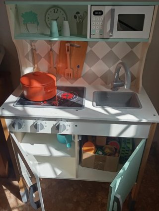Cocina de madera Montessori