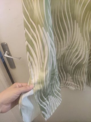 Vestido Trama Verde y Blanco Talla L