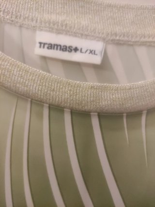 Vestido Trama Verde y Blanco Talla L