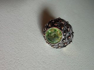 Anillo Plata con Piedra Verde