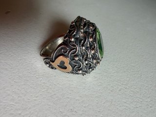 Anillo Plata con Piedra Verde