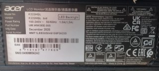 Monitor Acer K222HQL 21.5 + cable HDMI