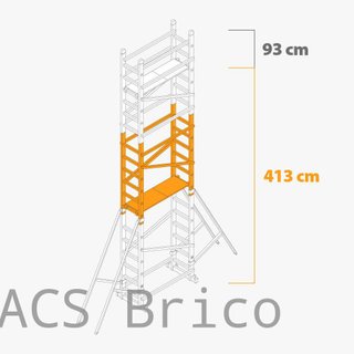 Andamio Modular Aluminio - 6,13 Metros - Pack A+B+C