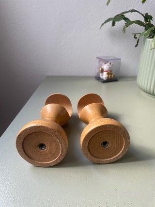 Soportes cortinas madera (2 unidades)