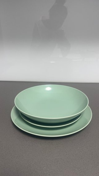 Vajilla 36 piezas turquesa brillo