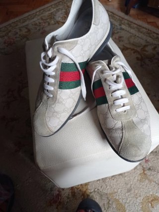 Zapatos Gucci Piel Repujada Beige Talla 43. Impres