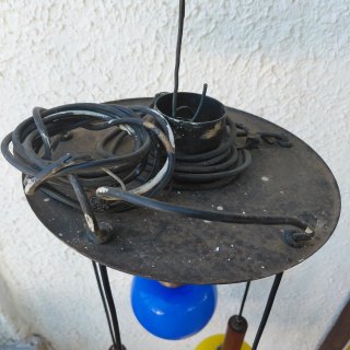 Lampadario vintage anni 60/70 - Vetro, Metallo
