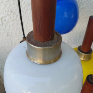 Lampadario vintage anni 60/70 - Vetro, Metallo