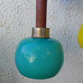 Lampadario vintage anni 60/70 - Vetro, Metallo
